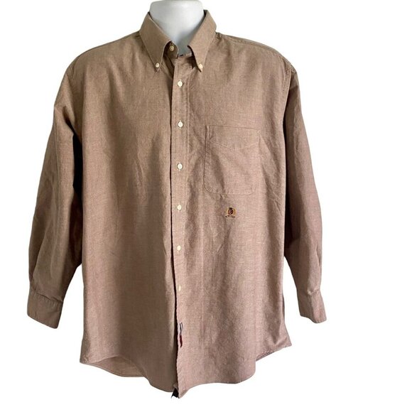 Vintage Tommy Hilfiger Original Oxford Long Sleeve Button Down Shirt Men's Large - Picture 2 of 10